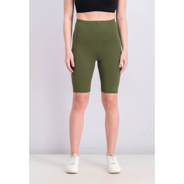 No Comment Juniors’ Biker Shorts Olive - L - Woman Short