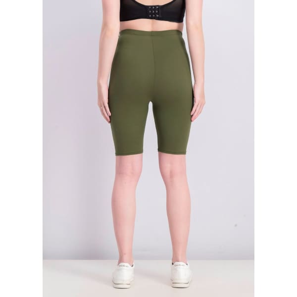 No Comment Juniors’ Biker Shorts Olive - L - Woman Short