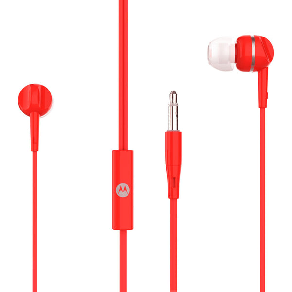 MOTOROLA PACE 105 IN EAR WIRED HEADPHONES - RED