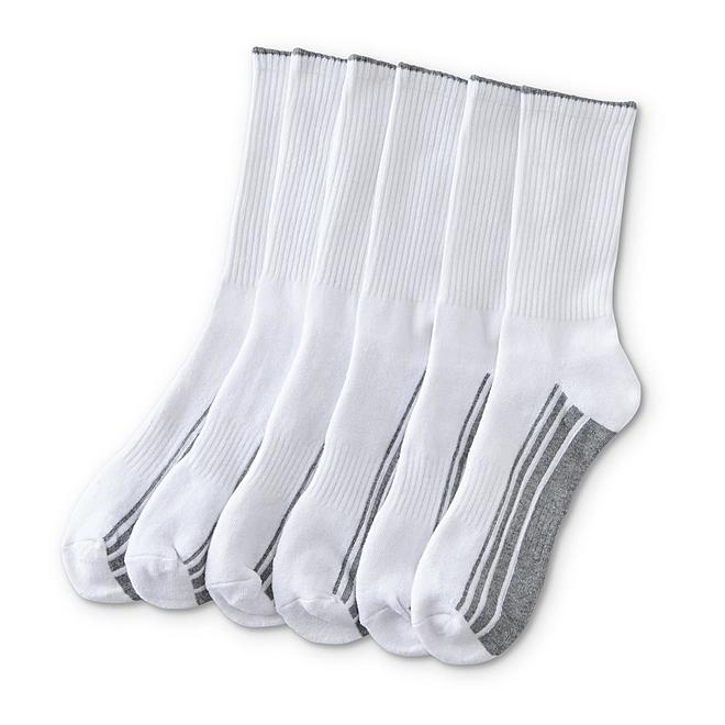Athletech Men's 6-Pairs Crew Socks - Striped