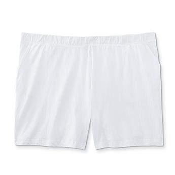 Basic Editions Women's Plus Knit Shorts