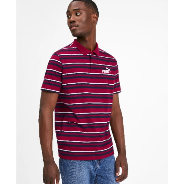 Puma ESS+ Striped J Mens Polo - Men Shirt