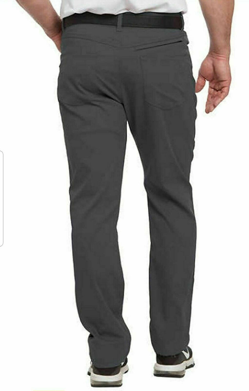 Bolle Men's Performance Golf Pants Comfort Flex Waistband Wicking Asphalt