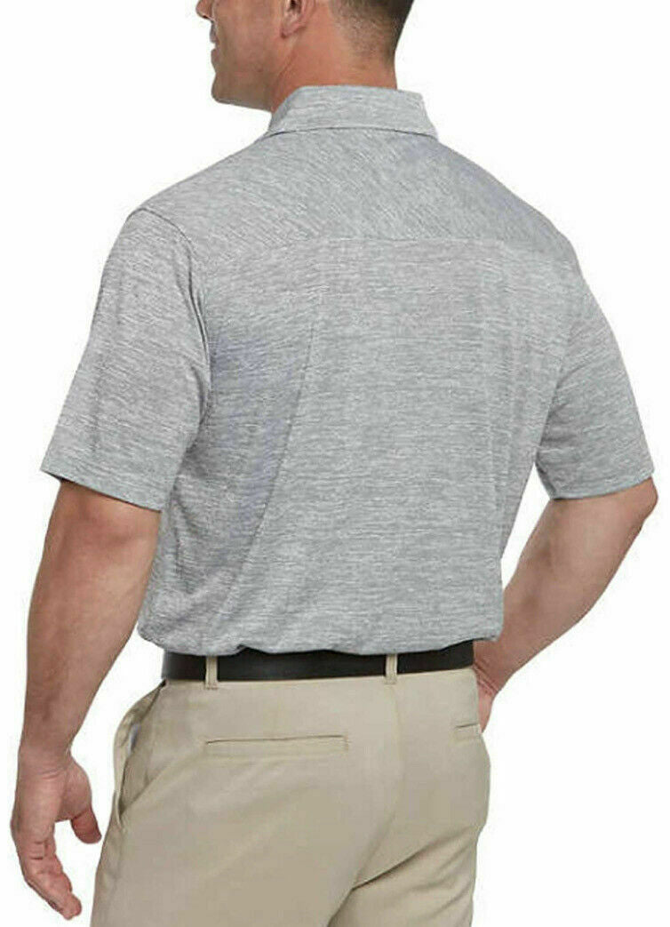 Bolle Men's Short Sleeve Performance Golf Polo Shirt Black Heather