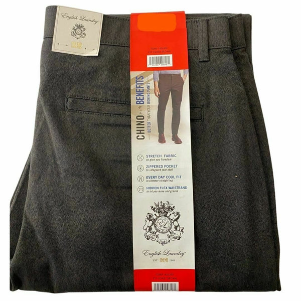 English Laundry Chino Pants Flex Waist Honey Brown