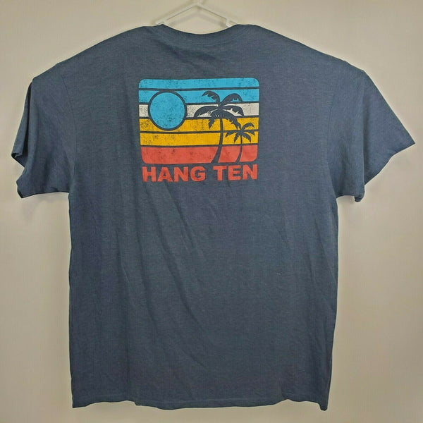 Hang Ten Mens Graphic Tee Shirt Short Sleeve Navy Blue Heather