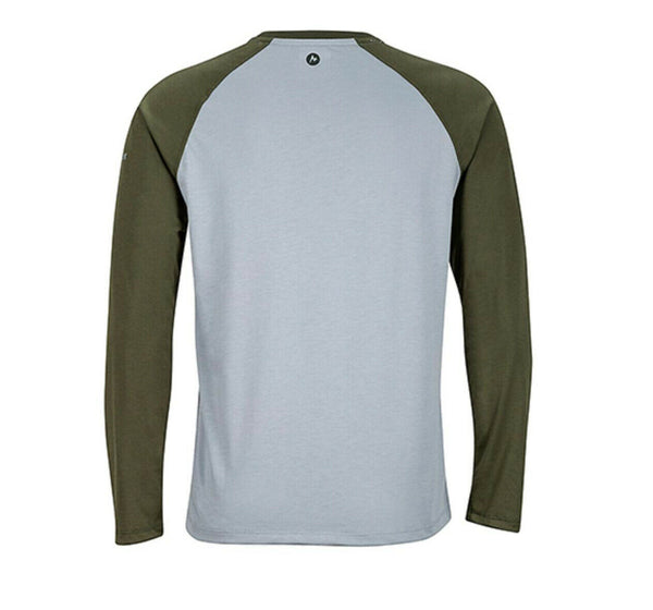 Marmot Men’s Long Sleeve Tee Storm Grey/Forest Night