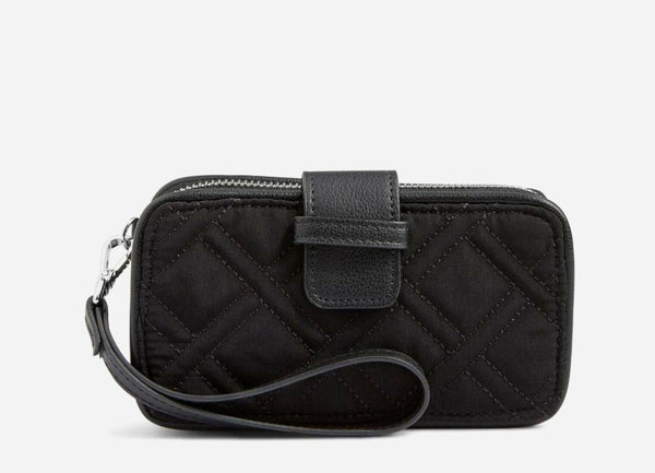 Vera Bradley RFID Smartphone Wristlet in Microfiber Classic Black (CLEARANCE)