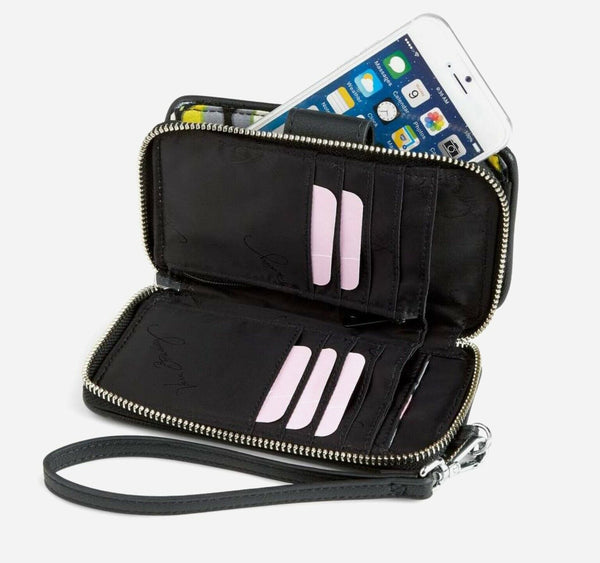Vera Bradley RFID Smartphone Wristlet in Microfiber Classic Black (CLEARANCE)