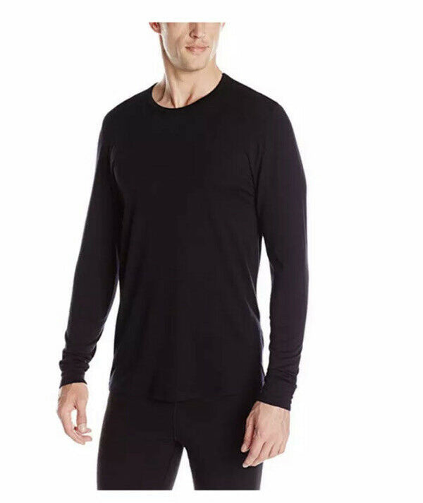 32 Degrees Heat Men's Shirt Long Sleeve Black Crew Base Layer Tee SHIRT 2 Pack