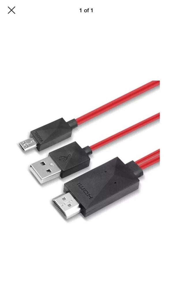 Micro USB HDMI HDTV Cable Adapter OEM For Samsung Galaxy S3 / NOTE 2 6FT 2M