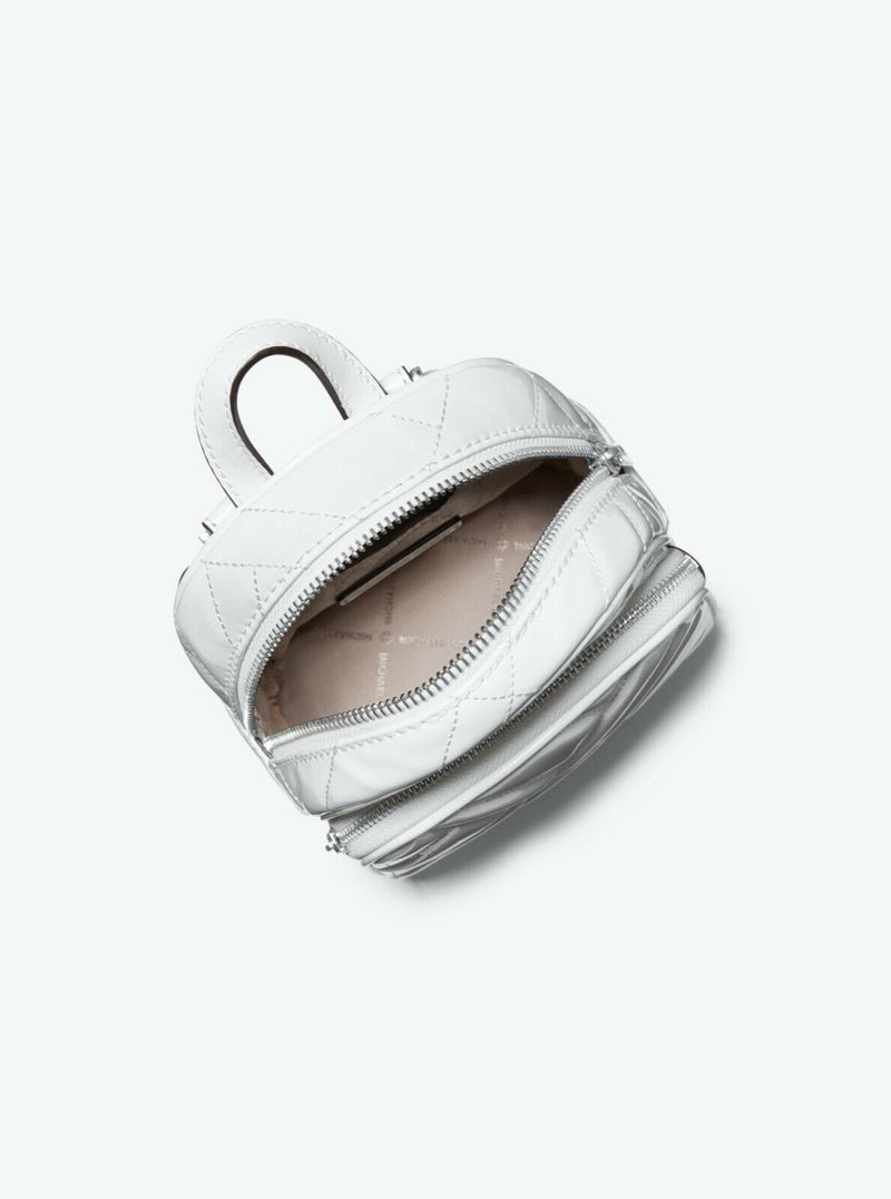 Michael Kors Crossbody XS Abbey Mini Optic White Leather Backpack