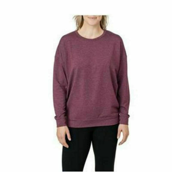 Womens Tuff Athletics Crewneck Tencel Lightweight Sweatshirt (Berry)