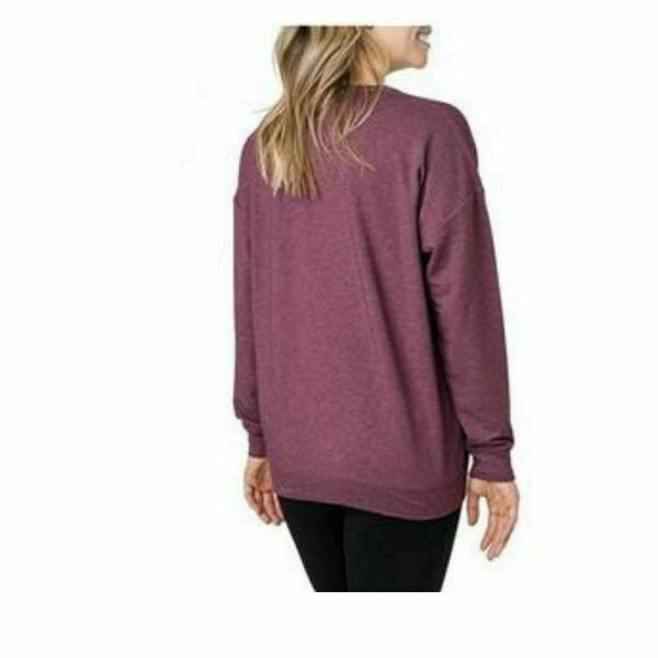 Womens Tuff Athletics Crewneck Tencel Lightweight Sweatshirt (Berry)