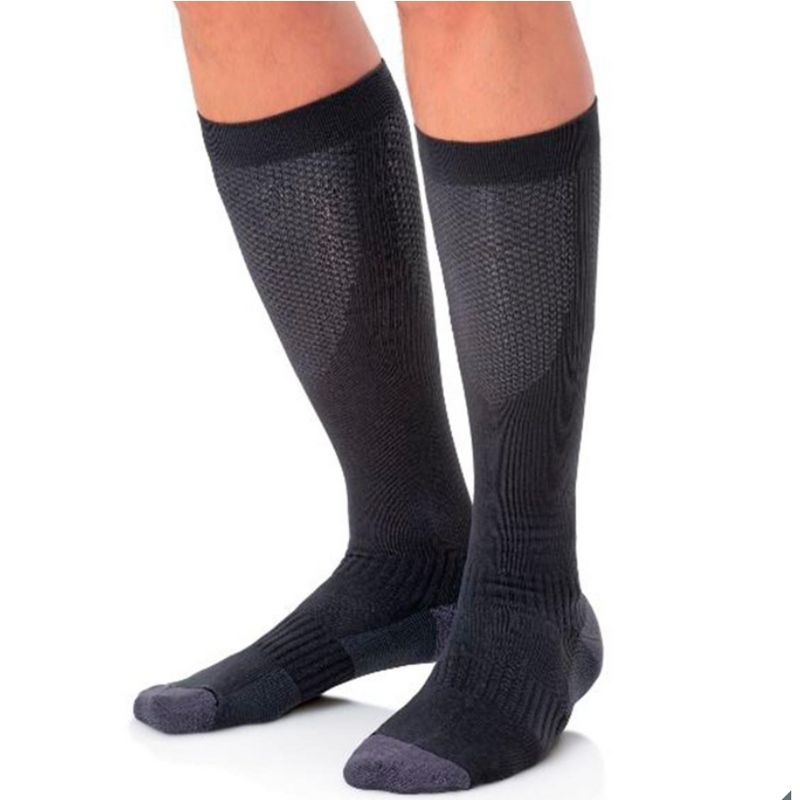 2 Pair Copper Fit Easy On Easy Off Compression Socks - Unisex -BLACK