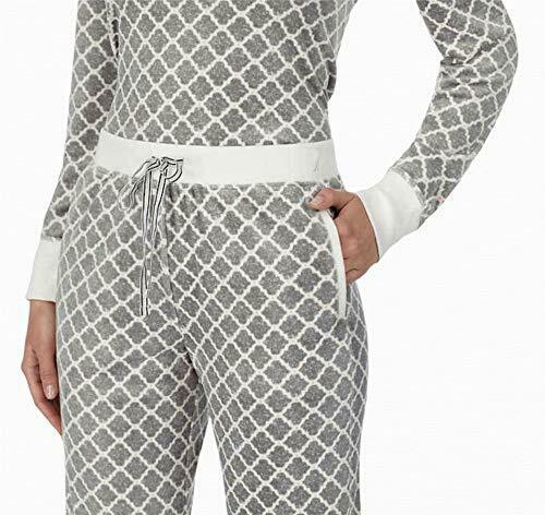 Nautica Womens 2 Piece Fleece Pajama Sleepwear Set ( Mixed Grey)