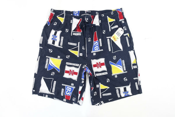 Nautica Signal Flag Motif Pajama Shorts
