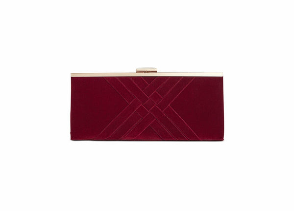 INC International Concepts Womens Kelsie Velvet Clutch