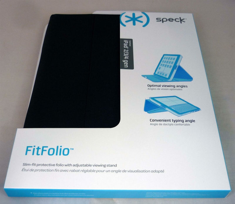 Speck FitFolio Protective Folio Case for iPad 2, 3 & 4 - Vegan Leather - Black