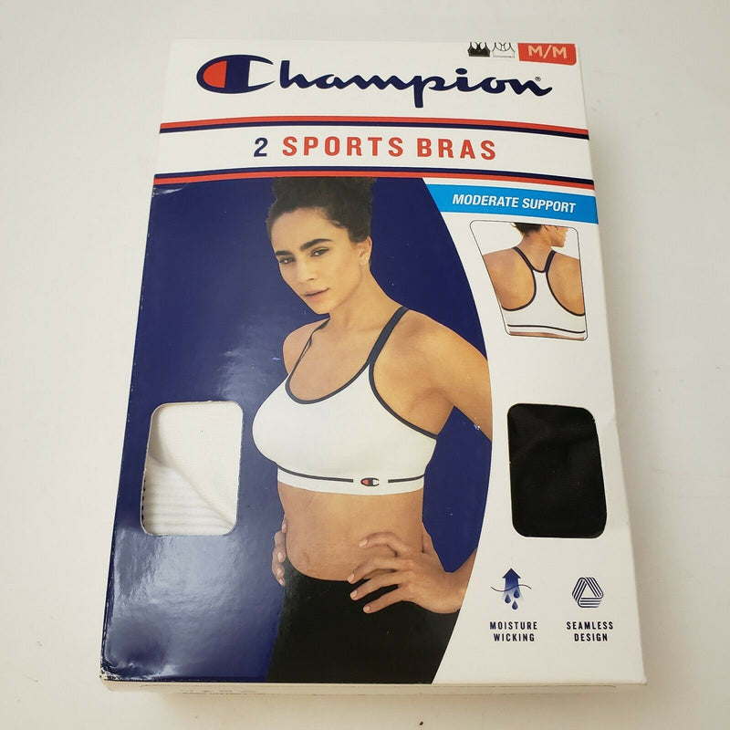 Champion 2-Seam-free Sports Bra Stretch Wire Free Black/White