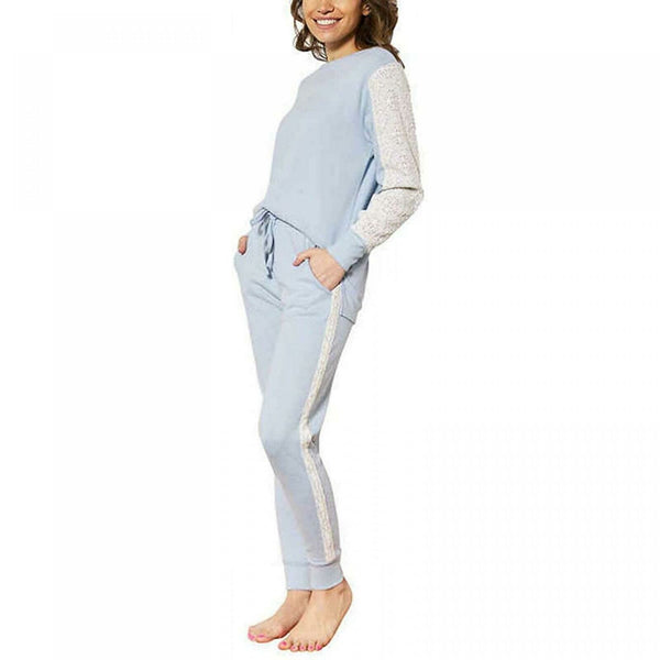 Flora Nikrooz Women's Lace Trim Harbor Cozy Pajama Set