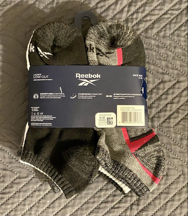 Reebok Ladies Low Cut Performance Training Moisture Control Sock 4-10 6 pack See original listing