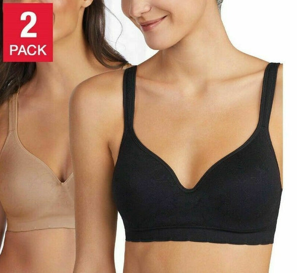 Carole Hochman Midnight Femmes 2-Pack Lisse Confort Soutien-gorge Open Box - afficher le titre d'origine