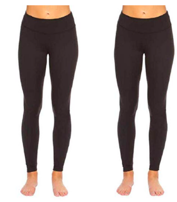 Felina Sueded Athleisure Performance Legging (2-Pack) Womens Leggings w/Slimming Waist Band Style: C3690RT