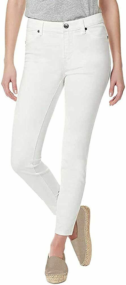 Buffalo David Bitton Womens Mid-rise Skinny Stretch Ankle Grazer Jeans White