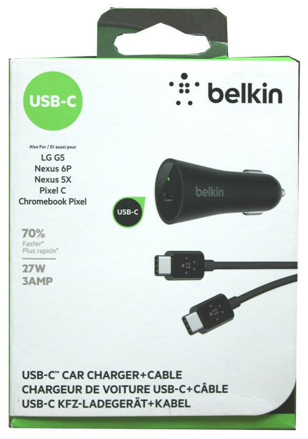 belkin USB C 70 % fast car adapter with usb c cable for Nexus 6 p