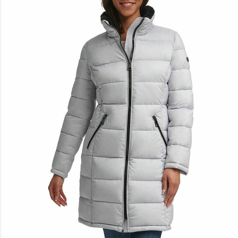Andrew Marc Ladies' Long Stretch Parka Coat Fur Lined Hood Jacket