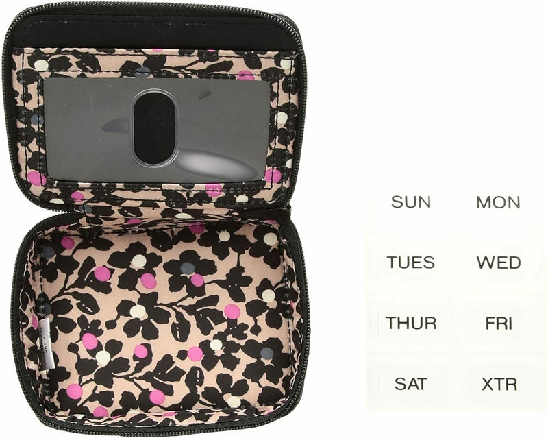 Vera Bradley Women’s Signature Cotton Travel Pill Organizer (Black)