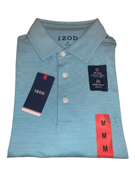 IZOD Soft Touch Golf Polo Men’s  Shirt Natural Stretch blue