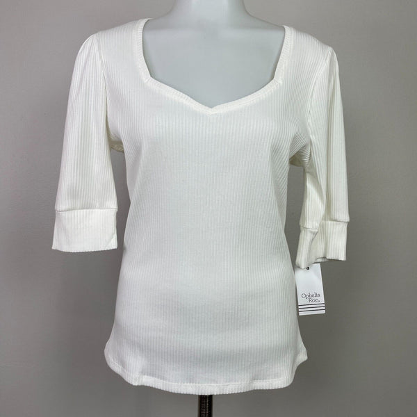 Ophelia Roe Floral Top White
