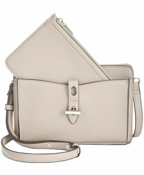 INC Haili Beige Crossbody BAG cobblestone