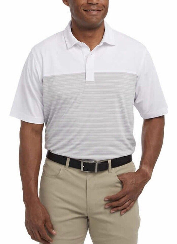 Pebble Beach Dry-Luxe Performance Polo Golf Shirt White