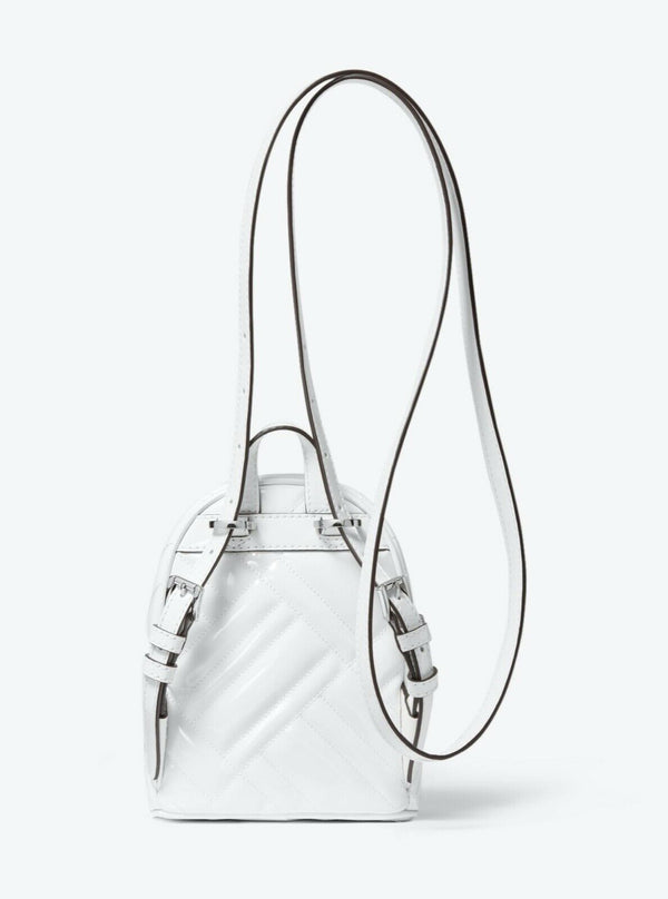 Michael Kors Crossbody XS Abbey Mini Optic White Leather Backpack