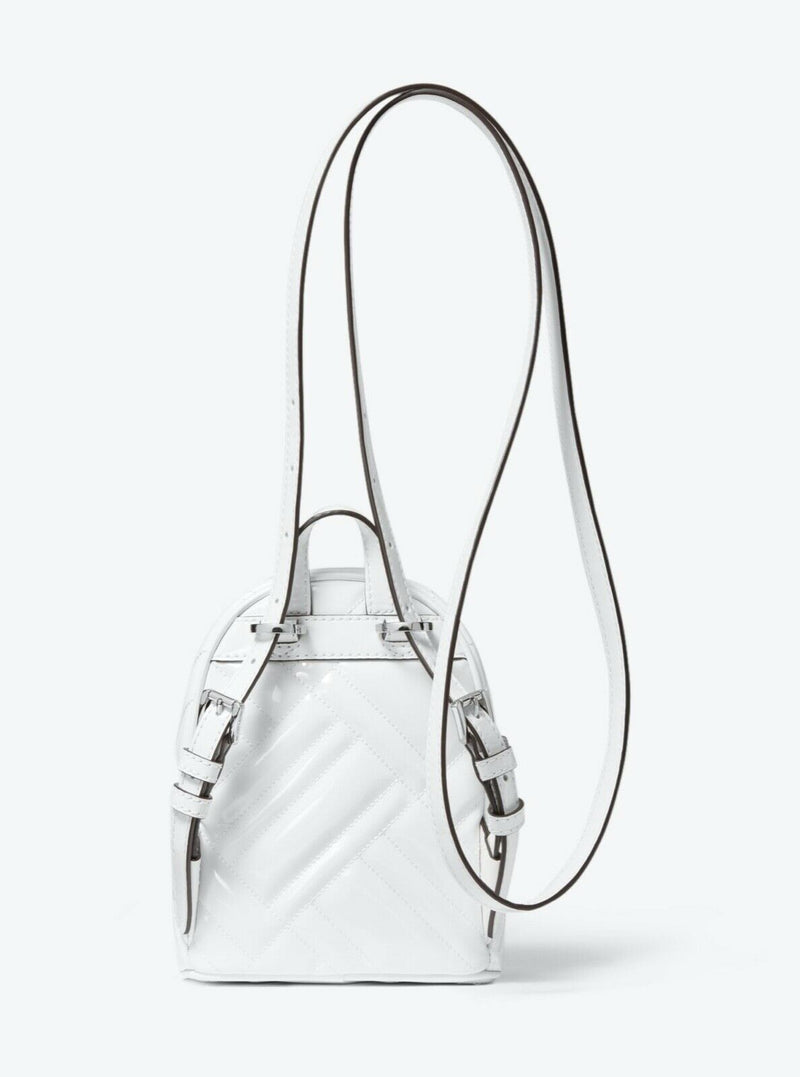 Michael Kors Crossbody XS Abbey Mini Optic White Leather Backpack