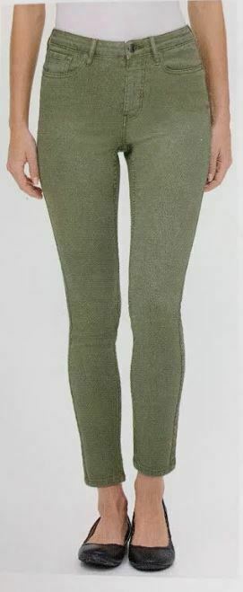 Calvin Klein Womens Ankle SKINNY Pants Jeans Olive Fxv/ivy League