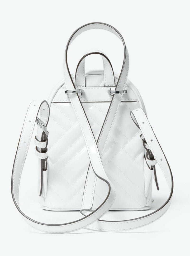 Michael Kors Crossbody XS Abbey Mini Optic White Leather Backpack