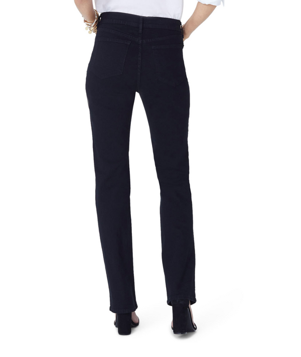 NYDJ Marilyn Straight by Superdry Petite Stretch Black JEANS