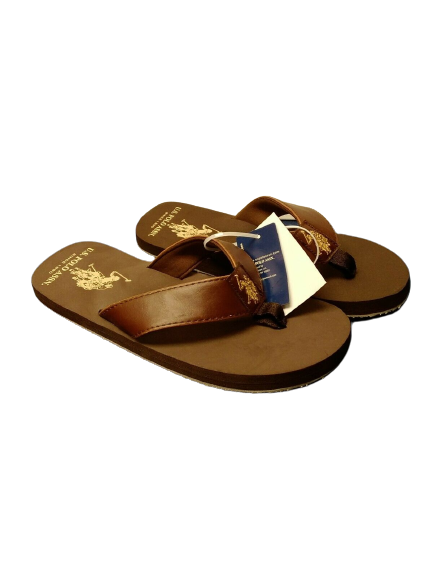 U.S Polo Assn Mens Brown Flip Flops Brown Sandal