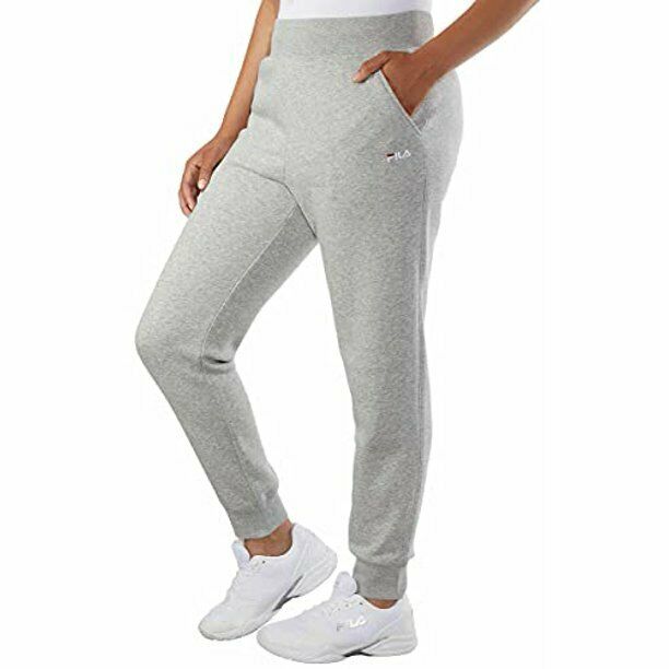 Fila White High Waisted Fleece Ankle Jogger Pant Sweatpants Women's