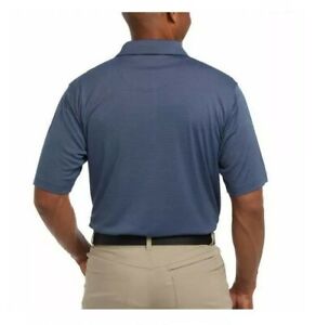 NWT Men's Pebble Beach Dry-Luxe Performance Polo Golf Shirt Blue