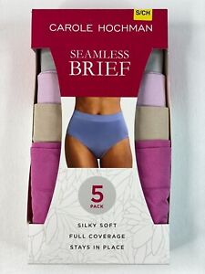 Carole Hochman 5 PACK Women's Soft Seamless Briefs Panties