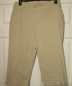 WOMAN'S PLUS ALIA TAN CAPRI SHORTS PANTS BIEGE