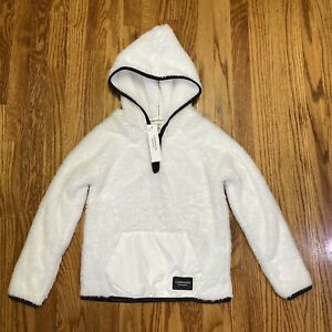Calvin Klein Youth Fleece Lined Pullover Hoodie WHITE