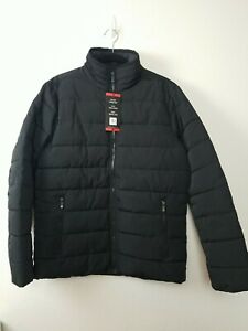 Weatherproof Men's Water Resistant Ultra Luxe Puffer Coat Jacket Black