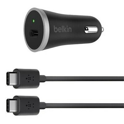 Belkin Universal Ultra Fast 15W 3A USB-C Car Charger 1.2m Cable Galaxy 10+ S10