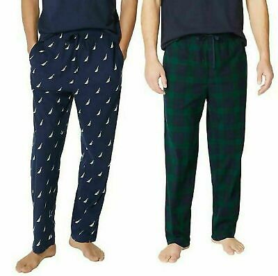 Nautica Men's Sueded Fleece Pajama Pants 2-Pack (Maritime Navy )